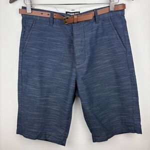 Primark Cedarwood‎ State Striped Flat Front Shorts with Belt